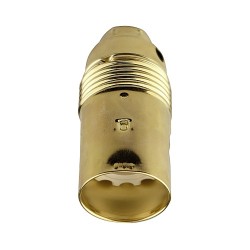 Portalámparas metálico roscado latonado vintage e14 ø25 x 60 mm