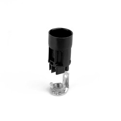 Portalámparas vela e14 con soporte 65 mm negro ø23,5 x 41,5 cm