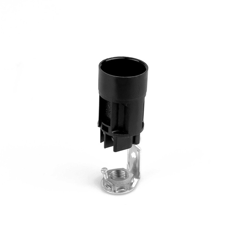 Portalámparas vela e14 con soporte 65 mm negro ø23,5 x 41,5 cm