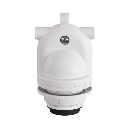 Portalámparas e27 con gel para exterior doble salida ip65 blanco