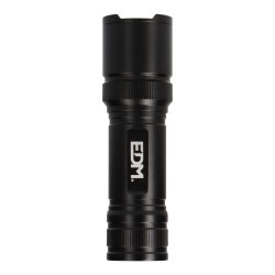 Linterna led táctica black grip 150 lm con zoom, 3 x aaa (incluidas), aluminio