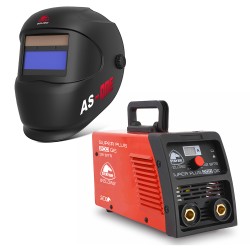 Equipo de soldadura super plus 200 b + máscara as-one