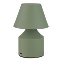 Lámpara metálica led 3cct de mesa recargable 2 w 200 lm, verde, ø110 x 163 mm