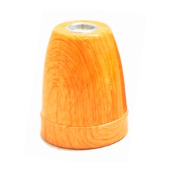 Portalámparas cerámico vintage e27 4 a 100 w 250 v~ color efecto madera, ø47 x 59 mm