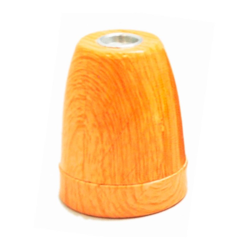 Portalámparas cerámico vintage e27 4 a 100 w 250 v~ color efecto madera, ø47 x 59 mm