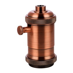 Portalámparas regulador vintage, e27, 4 a, 150 w, 250 v~ cobre 50 x 93 mm