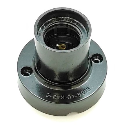 Portalámparas superficie e27 4 a 250 v~ negro ø67 x 57 mm