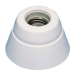 Portalámparas superficie recto interior e27 4 a 250 v~ porcelana blanco