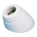Portalámparas superficie curvo interior e27 porcelana blanco