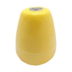 Portalámparas cerámico vintage e27 4 a 100 w 250 v~ amarillo, ø47 x 59 mm
