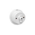 Conmutador lazo porcelana superficie serie vintage 10a 250v ø80mm blanco