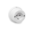 Base schuko t/tl superficie de porcelana serie vintage 16a 250v ø80mm blanco