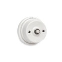 Mecanismo timbre pulsador de superfície de porcelana serie vintage 2a 250v ø80mm blanco