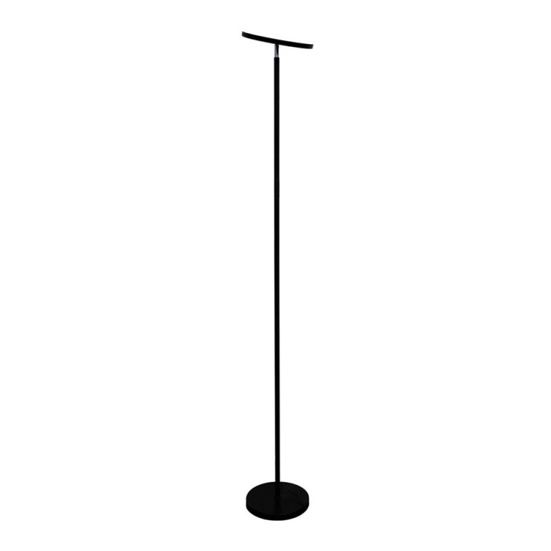 Lámpara de pie led dencel, 24 w, 3cct, dimmable, 2200 lm, negra, ø25 x 175 cm