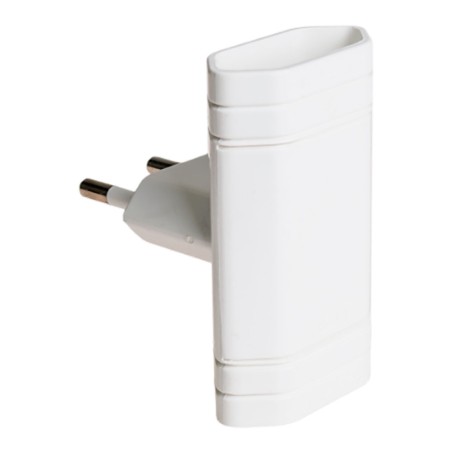 Adaptador doble 2p+t 10a 250 v~ blanco