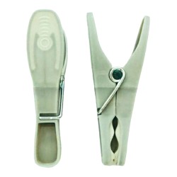 Pinzas de plástico de colores variados, premium bi-inyección, 24 uds
