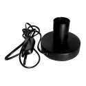 Base de mesa e27, con cable e interruptor, negra, ø120 x 85 mm