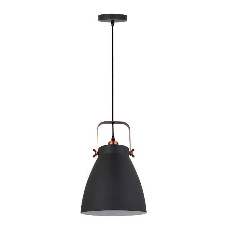 Lámpara de techo, colgante, e27, negro + cobre, ø270 x 1200 mm