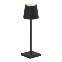 Lámpara de mesa led, tono regulable, 260 lm 3,3 w, recargable usb, negra