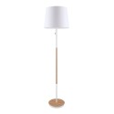 Lámpara de pie, e27, madera+blanco, ø400 x 1570 mm