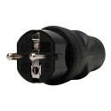 Clavija 2p+t 16a 250 v, ip20, negra, máx. 3 x 1,5 mm