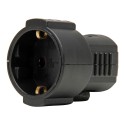 Base aérea 16a 250 v, ip20, negra, máx. 3 x 1,5 mm