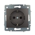Base fija 2p+t empotrar sin marco 16a 250v~ grafito