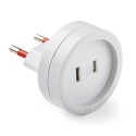 Adaptador europeo - americano, 6a 250 v, blanco