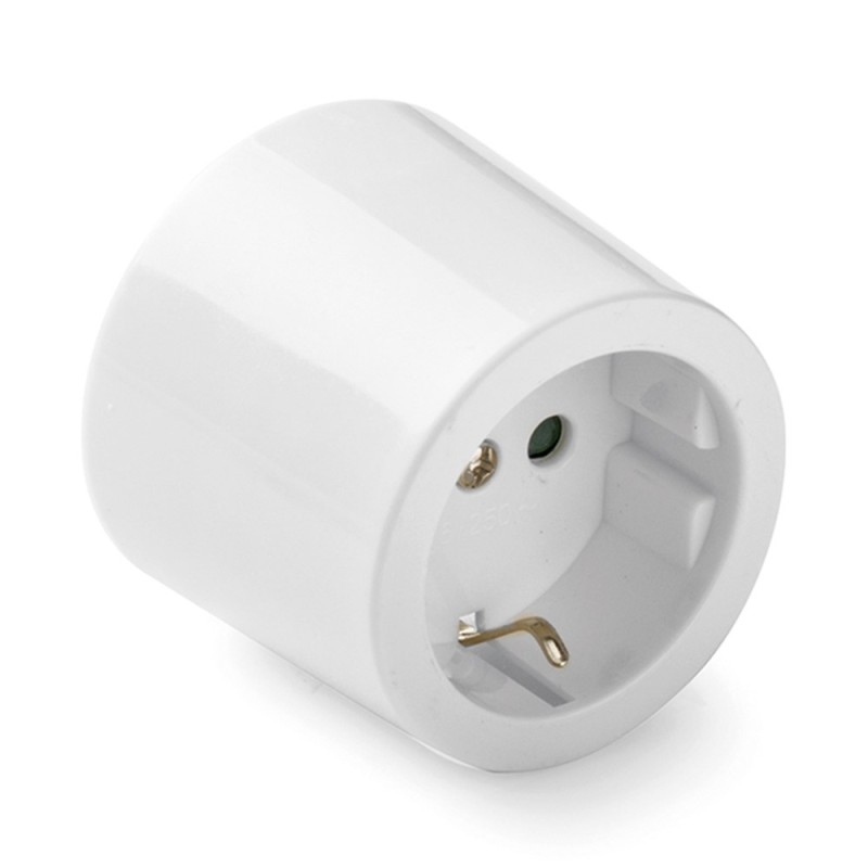 Base de superficie redonda tt 16a 250 v, blanca