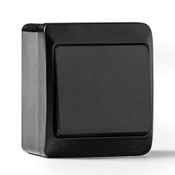 Conmutador estanco ip44, 16a 250 v, negro