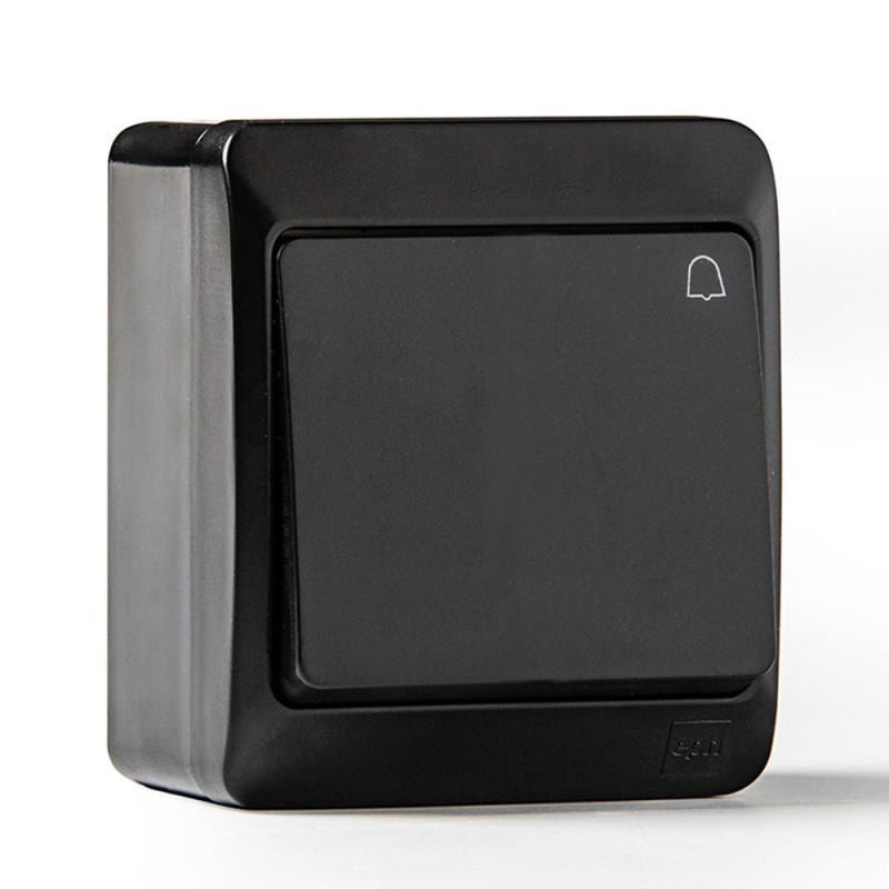 Pulsador estanco ip44, 16a 250 v, negro