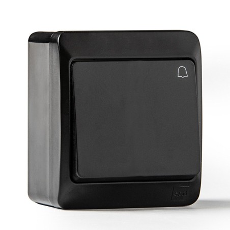 Pulsador estanco ip44, 16a 250 v, negro
