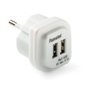 Adaptador 2 usb-a 2,1a 5 v blanco