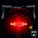 Luz trasera led con intermitentes y mando para bicicleta