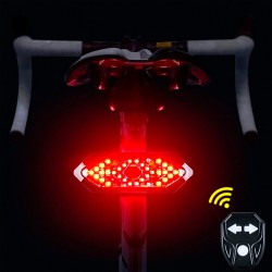 Luz trasera led con intermitentes y mando para bicicleta