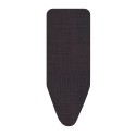 Funda cotton plus nature, lino negro, para tablas de planchar de 125 x 40 cm