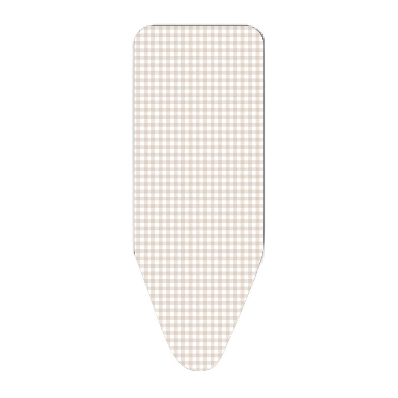Funda cotton plus nature, cuadros vichy, para tablas de planchar de 125 x 40 cm