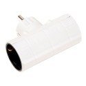 Adaptador doble lateral schuko 2p+t 16a 250v~, blanco