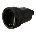 Base aérea goma schuko 2p+t 16a 250v~, negra