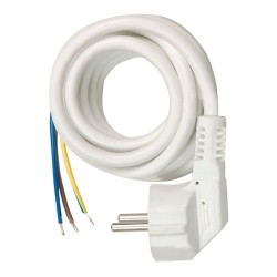 Cable h05vv-f 3g1 mm para base múltiple multifix, con clavija, blanco, 2 m, blister