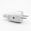 Clavija 2p+t schuko 16a 250v~, salida recta, blanca