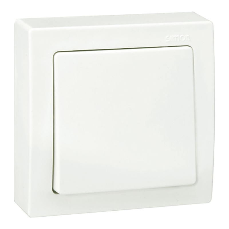 Conmutador superficie, 10ax 250 v~, ip20, serie simon 73 loft, blanco, retractilado