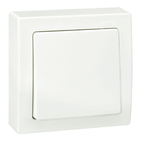 Conmutador superficie, 10ax 250 v~, ip20, serie simon 73 loft, blanco, retractilado
