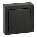 Conmutador superficie, 10ax 250v~, ip20, serie simon73 loft, grafito, retractilado