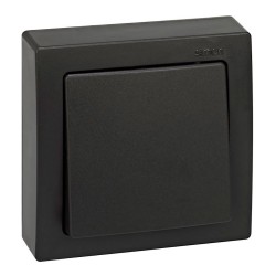 Conmutador superficie, 10ax 250v~, ip20, serie simon73 loft, grafito, retractilado