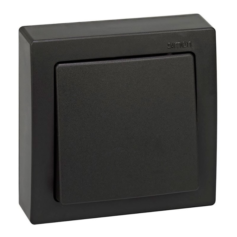 Conmutador superficie, 10ax 250v~, ip20, serie simon73 loft, grafito, retractilado