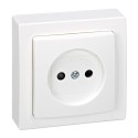 Base superficie, 2p 16a 250v~, ip20, serie simon 73 loft, blanco, retractilado