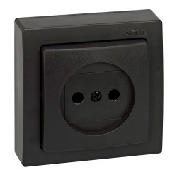 Base superficie, 2p, 16a 250v~, ip20, serie simon73 loft, grafito, retractilada