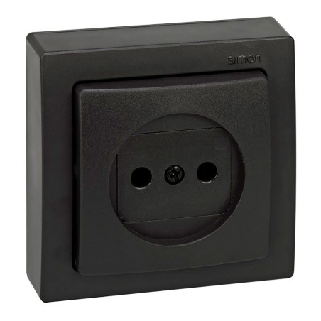 Base superficie, 2p, 16a 250v~, ip20, serie simon73 loft, grafito, retractilada
