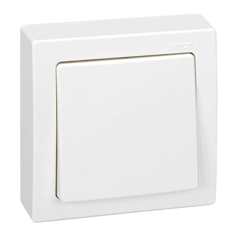 Conmutador de cruce, superficie, 10 ax 250 v~, ip20, serie simon73 loft, blanco, retractilado
